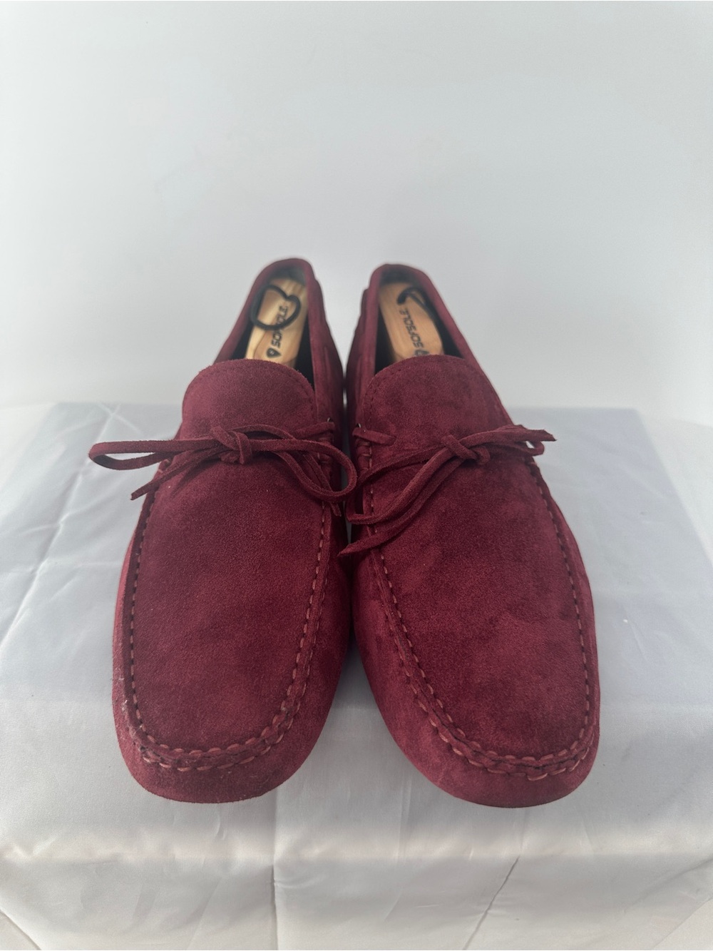 Aurelien maroon red driving loafers